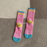 Kapital Sock Hitian Hehong Thick Thread Smiley Face Socks Autumn and Winter Celebrity Thick Knitted Socks Mid-Calf Knitted Wool