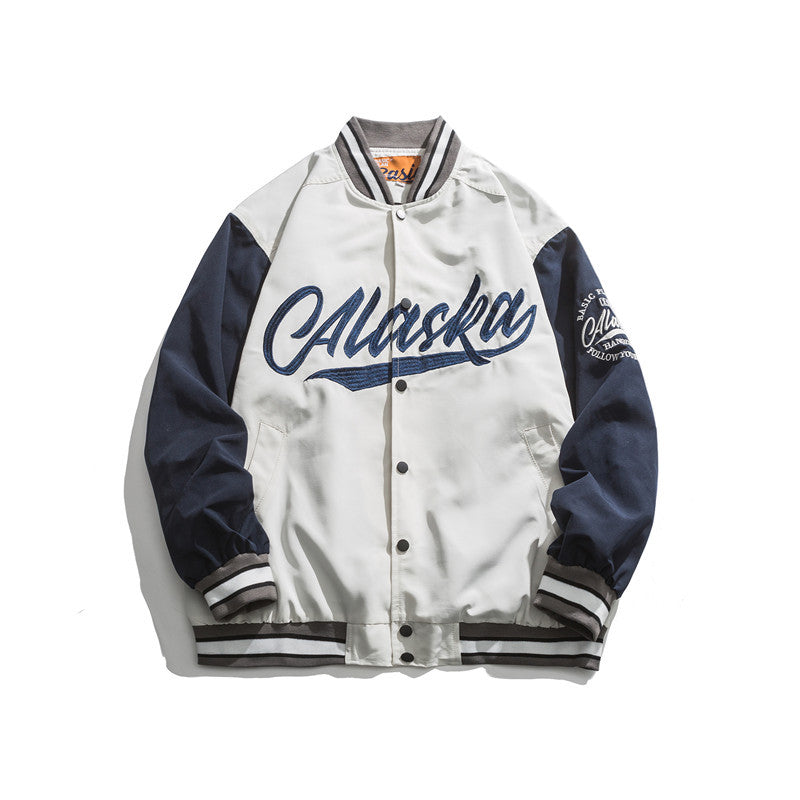 Varsity Jacket Vintage Spring Baseball Uniform Stitching Jacket Men