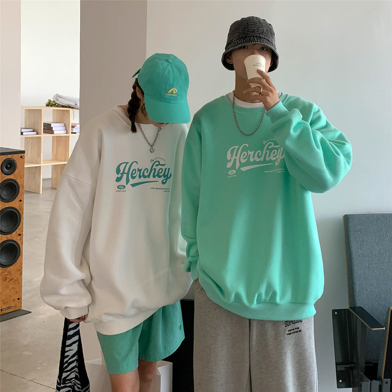 Men Hoodie Couple Wear Ins Sweater Loose BF Chic Top Men