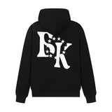 Men Fleece Lined Hoodie High Street Letters Printed Hoodie Men's Loose Hooded