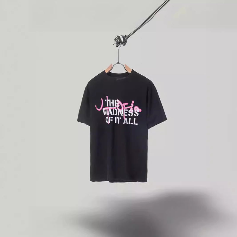Men T-shirts Travis Scott Cactus Jack x Utopia Utopia Joint Fire Dog Short Sleeve T
