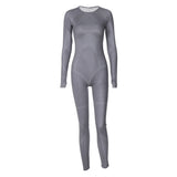 Women Jumpsuit Women's Winter Fashion Printing Sports Long Sleeve Jumpsuit