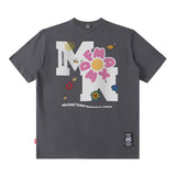 Men's T Shirt Letter Short Sleeve T-shirt Men's and Women's Loose Top