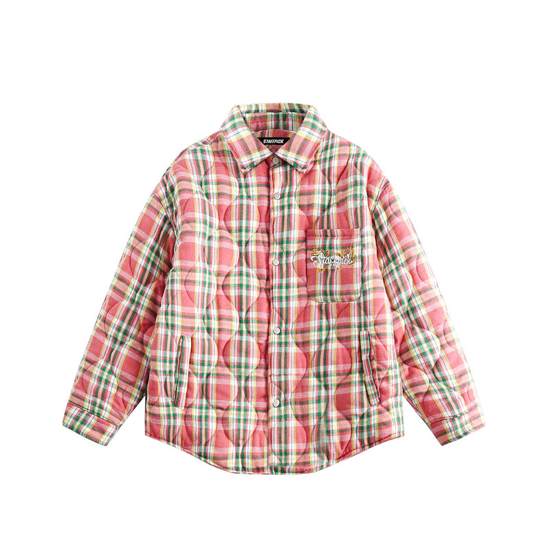 Unisex Jacket Winter Vintage Plaid Cotton Jacket