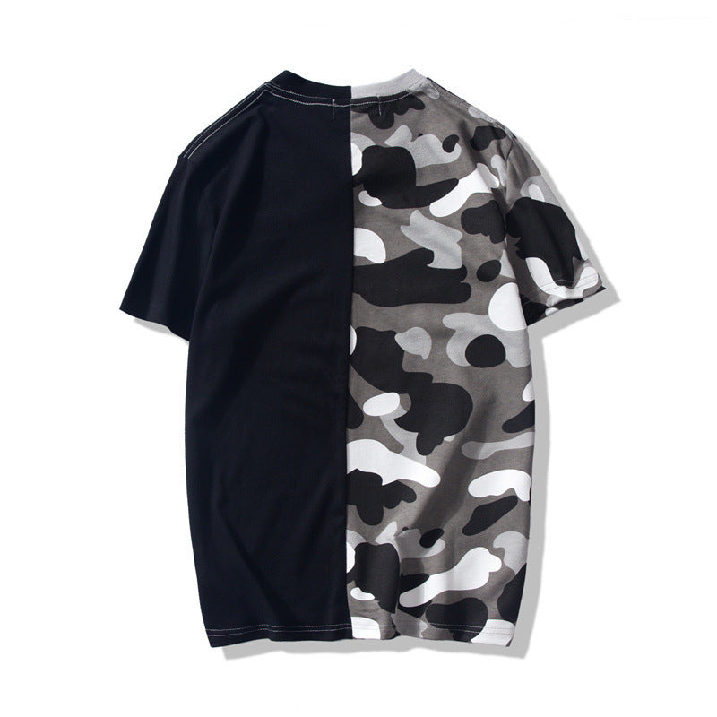 Bathing Ape T Shirt Summer Camouflage Camouflage Men's and Women's Summer Short-Sleeved T-shirt