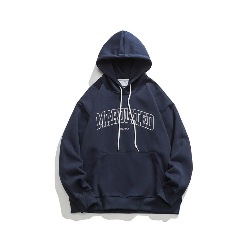 Unisex Hoodie University Style Embroidered Hoodie Loose Casual Top