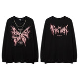 Men Long Sleeve Shirt Printed Couple Long Sleeve T-shirt Men and Women All-Matching Base