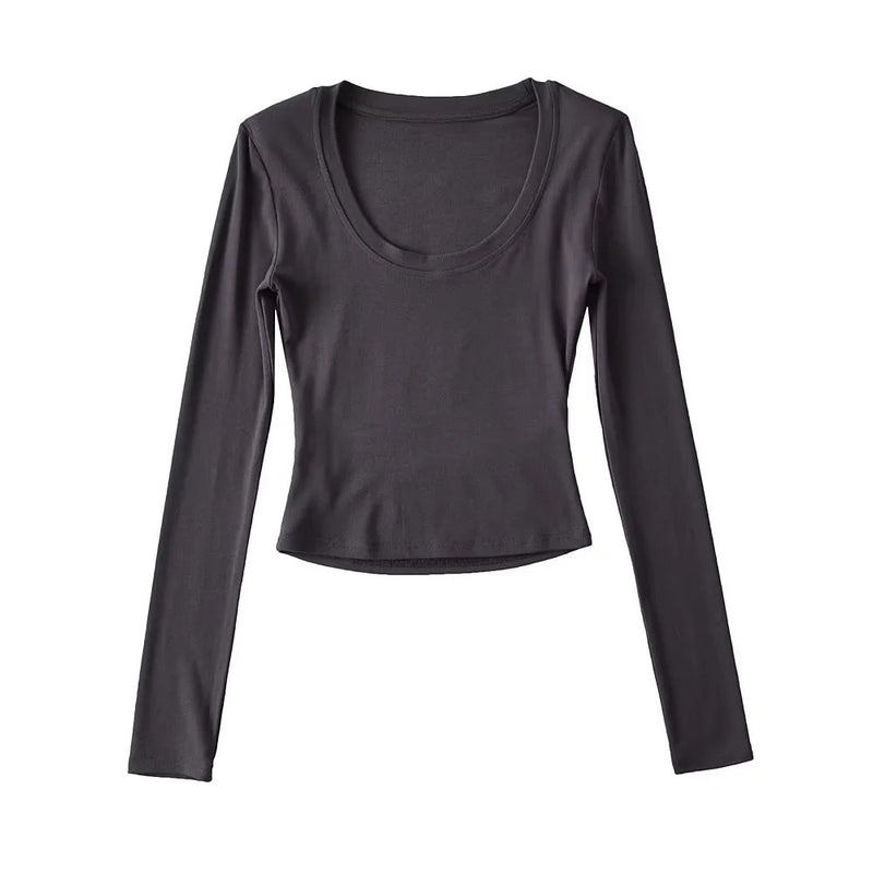 Women T-Shirt Long Sleeve Bottoming Shirt for Women Autumn and Winter