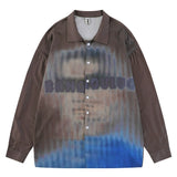 Men Long Sleeved T Shirt Printed Long Sleeve Shirt Men's Ins Loose Casual