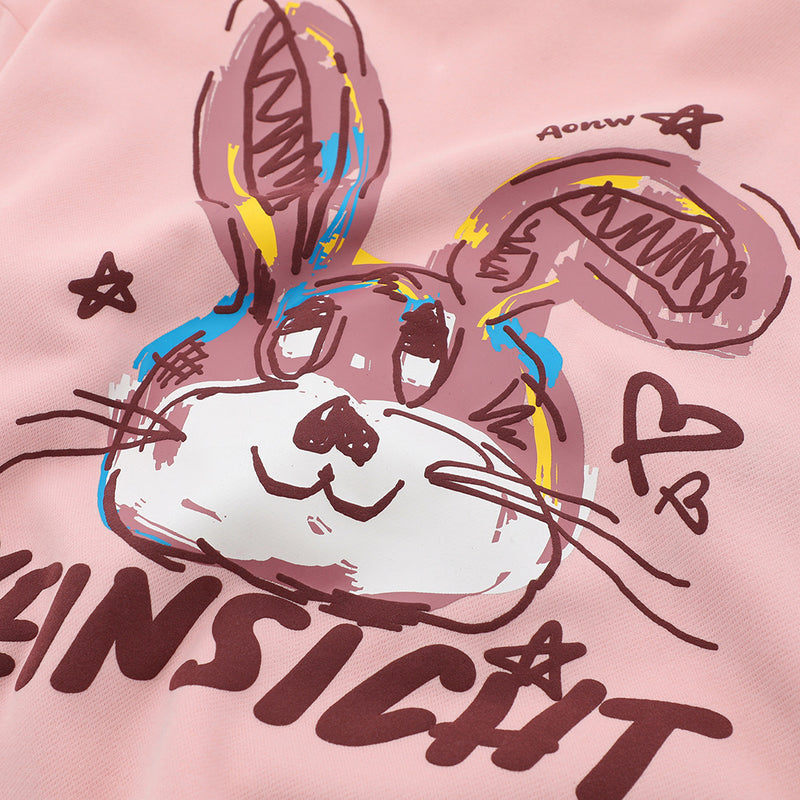 Men Hoodie Cartoon Rabbit Graffiti Printing Sweatshirt