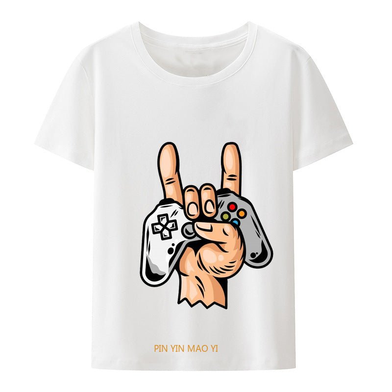 rock hiphop holding game controller is so exciting