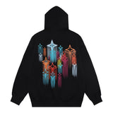 Men Hoodie Sweater Men's Spring and Autumn Loose Long Sleeve Pullover Hooded Sweatshirt