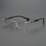 CHH Chrome Hearts Glasses Frameless Business Niche Square Glasses Frame Punching