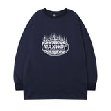 Men Long Sleeve Shirt Logo round Neck Long Sleeve T-shirt Men and Women Street Hip Hop Couple