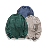 Unisex Hoodie National Fashion Vintage Sweater round Neck Pullover Top Men