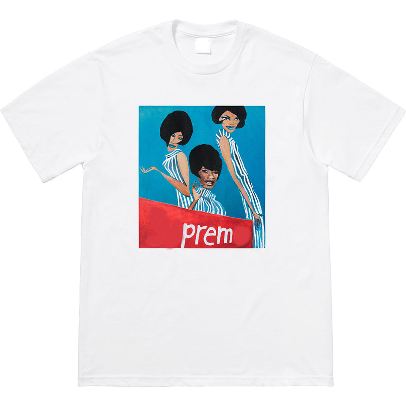 Men T-shirts 18FW Group Tee red label oversized LOGO comic short-sleeved cotton T-shirt
