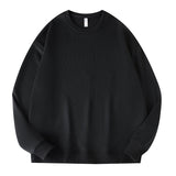 Crew neck sweater men's and women's loose sweater flexible