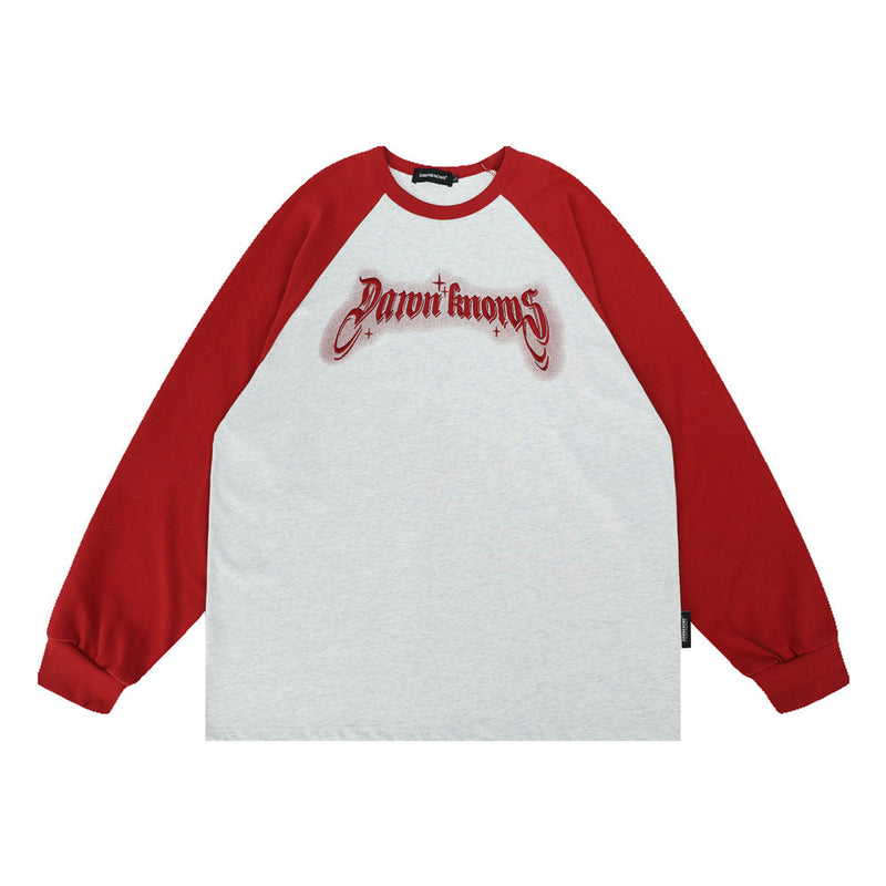 Men Hoodie round Neck Sweater Men Autumn Cotton Loose Raglan Long Sleeve