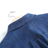 Women T-shirt Spring and Autumn Leisure Loose Denim Shirt Long Sleeve Top