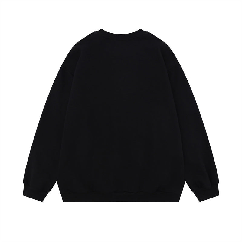 Men Hoodie Sweater Autumn and Winter Letter Printed Loose Long Sleeves round Neck Pullover Men