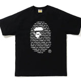 Bathing Ape T Shirt Letter Ape Head Printed Cotton Short Sleeve T-shirt