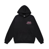 Men Fleece Lined Hoodie Hooded Sweater Loose Men's Clothing Ins Letter Embroidered Printed Pullover