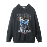 Men Hoodie Sweaters Menswear Casual Loose Long Sleeve Washed Distressed Hoodie