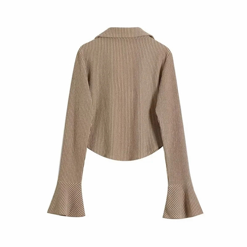 Women T-Shirt Spring Long Sleeve Short Top Vintage Shirt for Women
