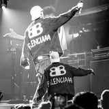 Graffiti Bomber Jacket Graffiti Cola Embroidery Denim