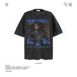 American vintage street T-shirt retro men's loose top