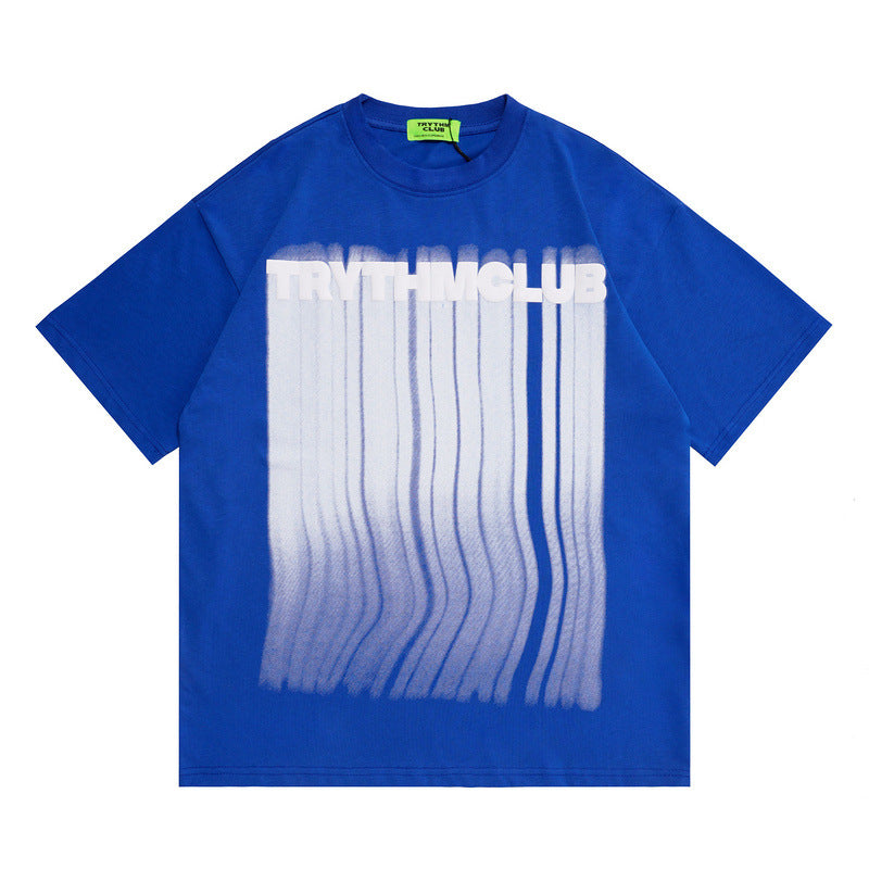 Men's T Shirt Printed Short-Sleeved T-shirt Men's and Women's Graffiti Style Loose