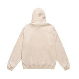 Men Fleece Lined Hoodie Winter Hooded Sweater Men Oversize Letters Printed Loose Long Sleeves