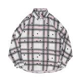 Men Long Sleeved T Shirt XINGX Plaid Long Sleeve Shirt Men's Loose Casual Top Spring and Autumn Shirt