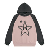 Men Hoodie Stitching Raglan Sleeve Hooded Sweater Men's Long Sleeve Pullover Hoodie