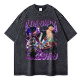 Nami T-shirts Oversized Streetwear Vintage Washed Anime
