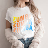 2024Zumba Letter Printed T Shirt Streetwear Funny Tshirt