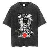 Harajuku Vintage Washed T Shirts Death Note Anime