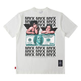 Men's T Shirt Retro Racing Short Sleeve Men's and Women's Hiphop Loose T-shirt