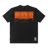 Men T Shirt Vintage Print Short Sleeves T-shirt Men and Women Ins Casual