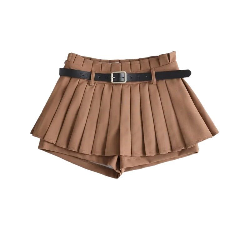 Women's Skirt Pleated Pantskirt Short Skirt Women's Summer Ins Casual Skirt