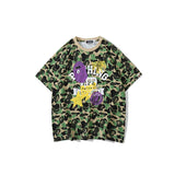Bathing Ape T Shirt Summer Camouflage Shading T-shirt Cartoon Anime Short Sleeve