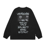 Men Long Sleeve Shirt Long Sleeve Bottoming T-shirt Men's and Women's American Retro Vibe Long Sleeve
