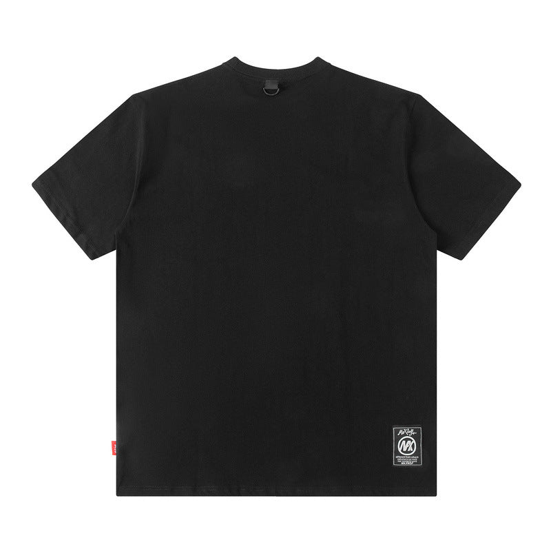 Men T Shirt Portrait Printing Short-Sleeved T-shirt Men's Loose Casual