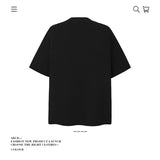 American vintage street T-shirt cotton cartoon print men and women summer loose