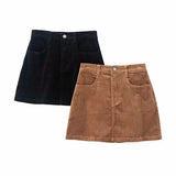 Women Skirt Corduroy Skirt Vintage