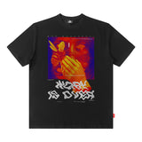 Men T Shirt T-shirt Street Vintage Portrait Short Sleeve Men and Women