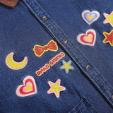 Men Long Sleeved T Shirt XINGX Embroidered Denim Shirt Men Fashion Brands Loose Pockets Long Sleeve Shirt Coat