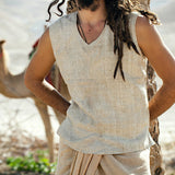 Men T Shirt Loose Outdoor Vest Men's Casual