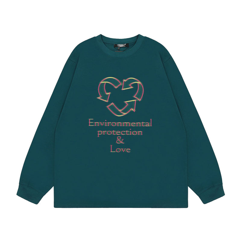 Men Long Sleeve Shirt Hiphop Casual Long Sleeve T-shirt Men's and Women's Bottoming Shirt