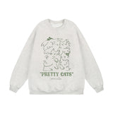 Men Hoodie Animal Printed Crew Neck Sweatshirt